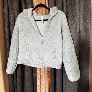 Mondetta Light Blue Fleece cropped Pullover